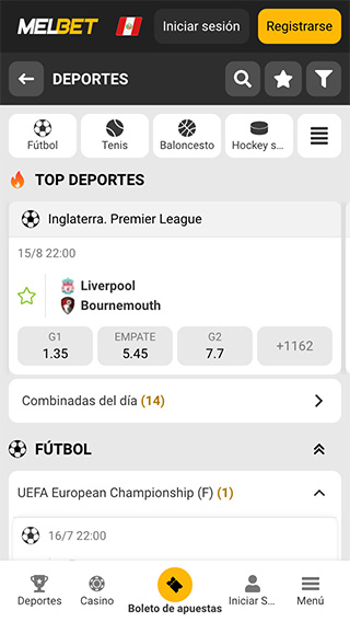 Melbet Perú Deportes