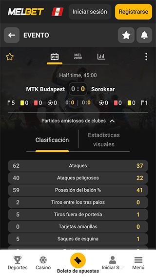 Melbet Perú en Vivo
