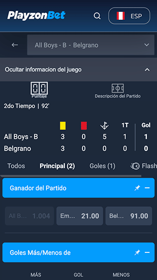 PlayzonBet Apuestas en Vivo