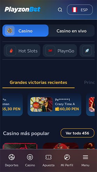 PlayzonBet Casino Perú