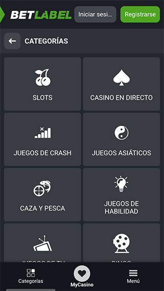 Betlabel Perú Categorías