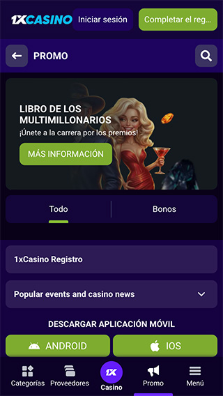 1xCasino Perú Promo
