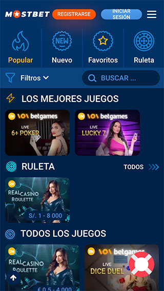 Mostbet Casino en Vivo